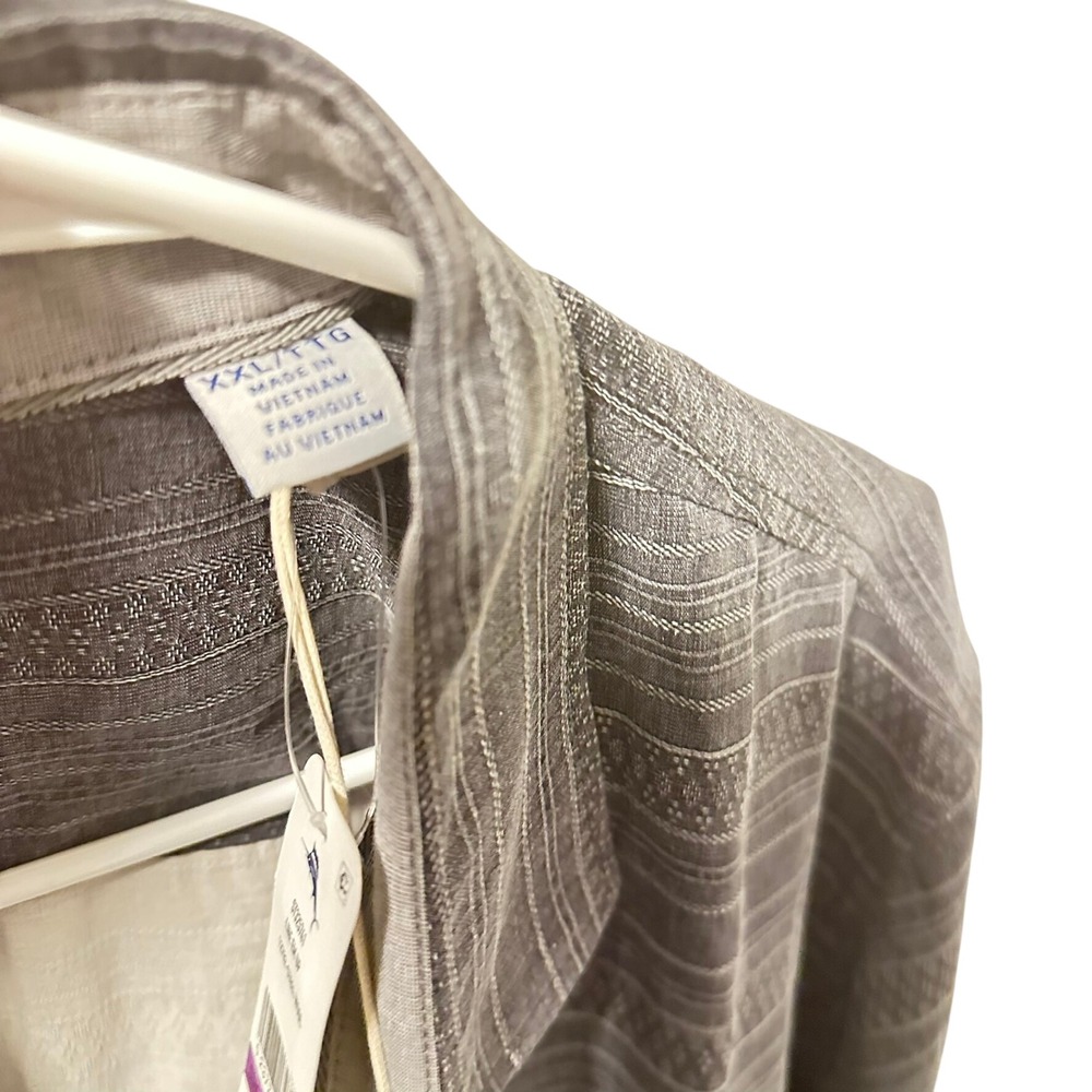 Tommy Bahama Mens XXL Line Em Up Shirt Steel Wool Grey Cocktail Graphic NWT - Picture 8 of 12